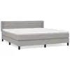 Image de Vidaxl sommier à lattes de lit avec matelas gris clair 180x200cm tissu