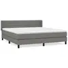 Image de Vidaxl sommier à lattes de lit avec matelas gris foncé 180x200cm tissu