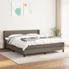 Image de Sommier À Lattes De Lit Avec Matelas Taupe 180x200 Cm Tissu Vidaxl