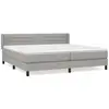 Image de Vidaxl sommier à lattes de lit avec matelas gris clair 200x200cm tissu