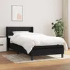 Image de Sommier À Lattes De Lit Avec Matelas Noir 90x200 Cm Tissu Vidaxl