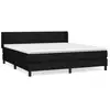Image de Vidaxl sommier à lattes de lit avec matelas noir 180x200 cm tissu