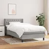 Image de Sommier    Lattes De Lit Et Matelas Gris Clair 90x190 Cm Tissu Vidaxl