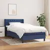 Image de Sommier    Lattes De Lit Avec Matelas Bleu 90x200 Cm Tissu Vidaxl