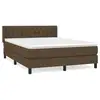 Image de Vidaxl sommier à lattes de lit avec matelas marron foncé 140x190 cm