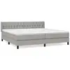Image de Vidaxl sommier à lattes de lit avec matelas gris clair 200x200cm tissu