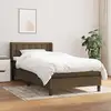 Image de Sommier À Lattes De Lit Avec Matelas Marron Foncé 80x200 Cm Vidaxl