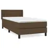Image de Vidaxl sommier à lattes de lit avec matelas marron foncé 90x200 cm