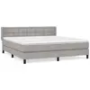 Image de Vidaxl sommier à lattes de lit avec matelas gris clair 180x200cm tissu