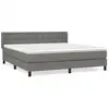 Image de Vidaxl sommier à lattes de lit avec matelas gris foncé 180x200cm tissu