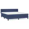 Image de Vidaxl sommier à lattes de lit avec matelas bleu 180x200 cm tissu