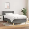 Image de Sommier À Lattes De Lit Avec Matelas Gris Foncé 90x200 Cm Tissu Vidaxl