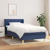 Image de Sommier À Lattes De Lit Avec Matelas Bleu 80x200 Cm Tissu Vidaxl