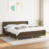 Image de Sommier À Lattes De Lit Avec Matelas Marron Foncé 160x200 Cm Vidaxl