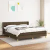 Image de Sommier À Lattes De Lit Avec Matelas Marron Foncé 180x200 Cm Vidaxl