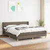 Image de Sommier À Lattes De Lit Avec Matelas Taupe 160x200 Cm Tissu Vidaxl