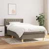 Image de Sommier À Lattes De Lit Avec Matelas Taupe 90x200 Cm Tissu Vidaxl