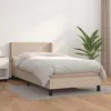 Image de 3130642 vidaXL Lit à sommier tapissier avec matelas Cappuccino 90x200 cm