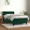 Image de Sommier À Lattes De Lit Avec Matelas Vert Foncé 90x190 Cm Vidaxl