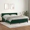 Image de Sommier À Lattes De Lit Et Matelas Vert Foncé 160x200cm Velours Vidaxl