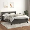 Image de 3130902 vidaXL Lit à sommier tapissier et matelas Gris foncé 140x200cm Velours