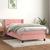 Image de Sommier À Lattes De Lit Avec Matelas Rose 100x200 Cm Velours Vidaxl