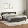 Image de Sommier À Lattes De Lit Et Matelas Gris Foncé 180x200cm Velours Vidaxl