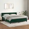 Image de Sommier À Lattes De Lit Et Matelas Vert Foncé 160x200cm Velours Vidaxl