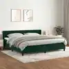 Image de Sommier À Lattes De Lit Et Matelas Vert Foncé 200x200cm Velours Vidaxl