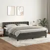 Image de Sommier    Lattes De Lit Et Matelas Gris Fonc © 160x200cm Velours Vidaxl
