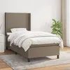Image de Sommier À Lattes De Lit Avec Matelas Taupe 90x200 Cm Tissu Vidaxl