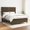 Image de Sommier À Lattes De Lit Avec Matelas Marron Foncé 140x200 Cm Vidaxl