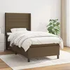 Image de Sommier À Lattes De Lit Avec Matelas Marron Foncé 90x190 Cm Vidaxl