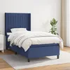 Image de Sommier    Lattes De Lit Avec Matelas Bleu 80x200 Cm Tissu Vidaxl