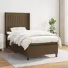 Image de Sommier À Lattes De Lit Avec Matelas Marron Foncé 100x200 Cm Vidaxl