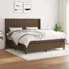 Image de Sommier À Lattes De Lit Avec Matelas Marron Foncé 180x200 Cm Vidaxl