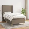 Image de Sommier À Lattes De Lit Avec Matelas Taupe 80x200 Cm Tissu Vidaxl