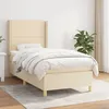 Image de Sommier À Lattes De Lit Et Matelas Crème 90x190 Cm Tissu Vidaxl