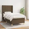 Image de Sommier À Lattes De Lit Avec Matelas Marron Foncé 80x200 Cm Vidaxl