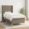 Image de Sommier À Lattes De Lit Avec Matelas Taupe 90x200 Cm Tissu Vidaxl