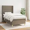 Image de Sommier À Lattes De Lit Avec Matelas Taupe 90x190 Cm Tissu Vidaxl