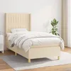 Image de Sommier À Lattes De Lit Et Matelas Crème 90x190 Cm Tissu Vidaxl