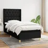 Image de Sommier À Lattes De Lit Et Matelas Noir 80x200 Cm Tissu Vidaxl