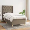 Image de Sommier À Lattes De Lit Avec Matelas Taupe 80x200 Cm Tissu Vidaxl