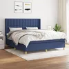 Image de 3132327 vidaXL Lit à sommier tapissier avec matelas Bleu 160x200 cm Tissu
