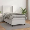 Image de Sommier À Lattes De Lit Avec Matelas Blanc 80x200 Cm Similicuir Vidaxl