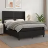 Image de Sommier À Lattes De Lit Avec Matelas Noir 140x190 Cm Similicuir Vidaxl
