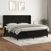 Image de Sommier À Lattes De Lit Et Matelas Noir 200x200 Cm Velours Vidaxl