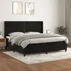 Image de Sommier À Lattes De Lit Et Matelas Noir 200x200 Cm Velours Vidaxl