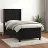 Image de Sommier À Lattes De Lit Et Matelas Noir 80x200 Cm Velours Vidaxl